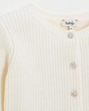 Gilet en laine mérinos Coloris Ecru Natalys