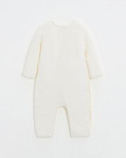 Combinaison longue sans pied en laine mé... Coloris Ecru Natalys