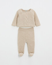 Ensemble en laine mérinos Coloris Beige Natalys