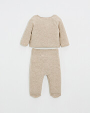 Ensemble en laine mérinos Coloris Beige Natalys