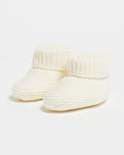 Chaussons en laine mérinos Coloris écru Natalys