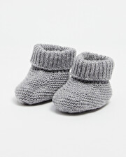 Chaussons en laine mérinos Coloris Gris Natalys