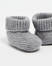 Chaussons en laine mérinos Coloris Gris Natalys
