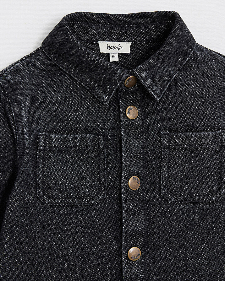 Chemise en denim Coloris gris anthracite  Natalys