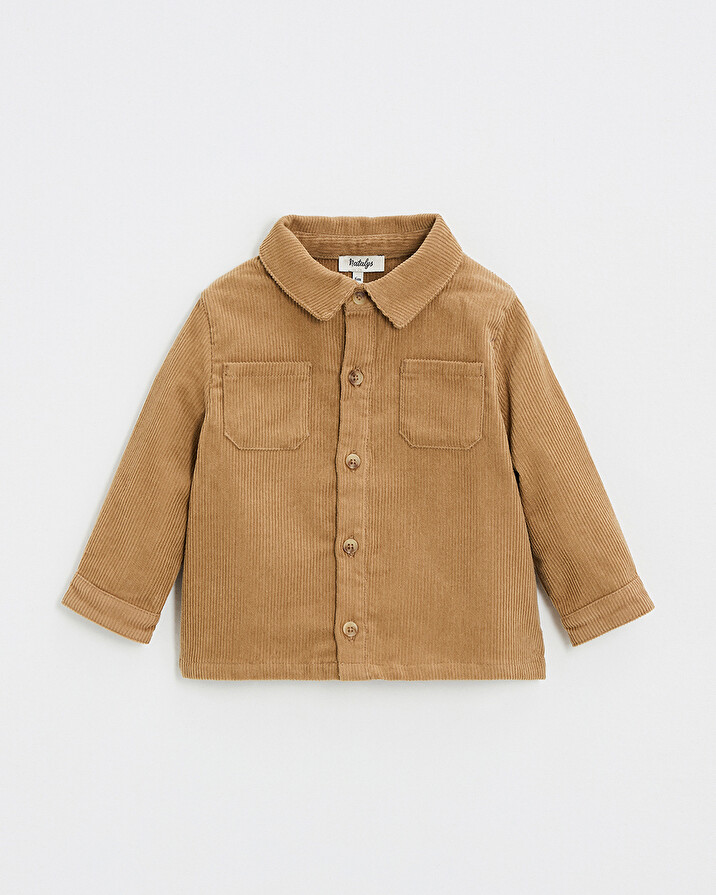 Chemise en velours côtelé Coloris caramel Natalys