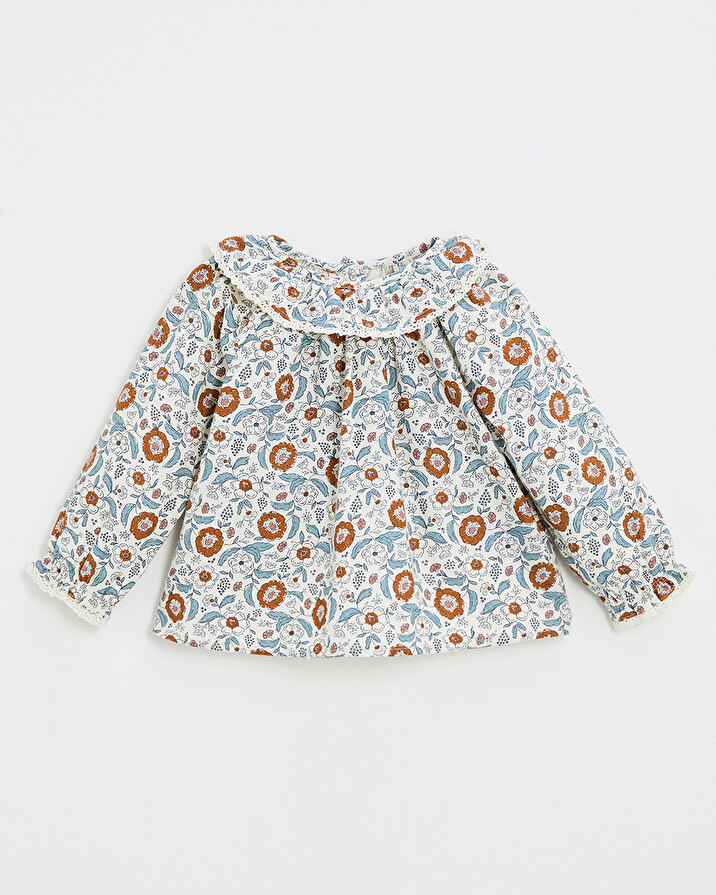 Blouse en imprim&eacute; Imprim&eacute; fleurs folk  Natalys