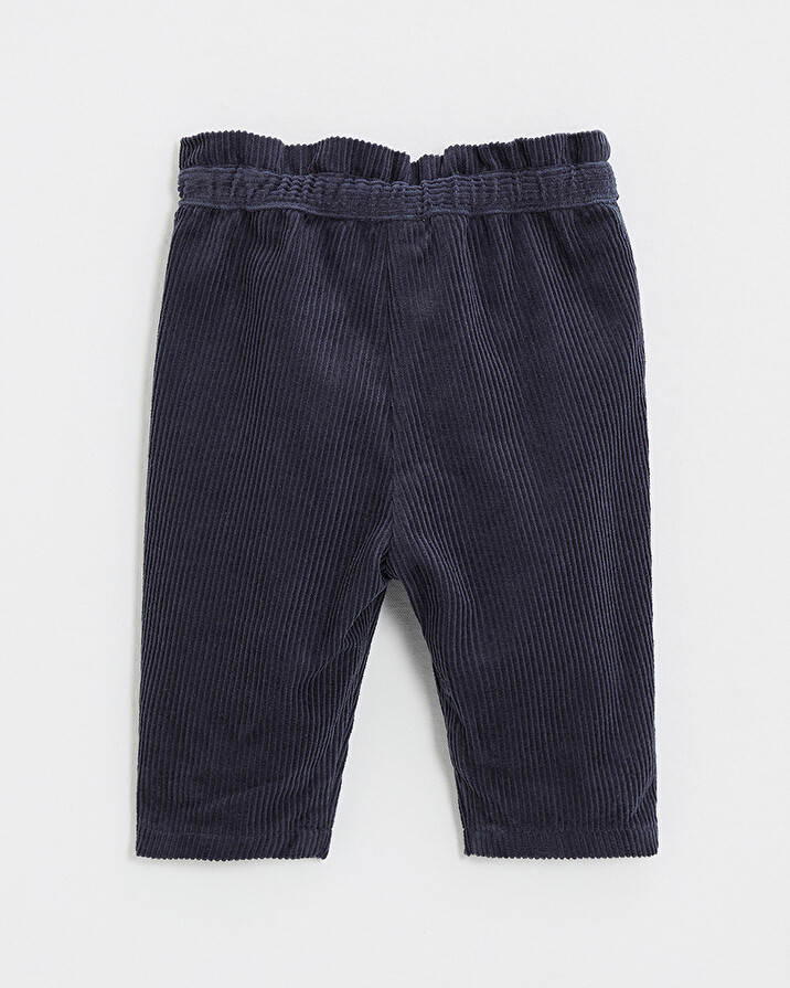 Pantalon en velours Coloris bleu nocturne  Natalys