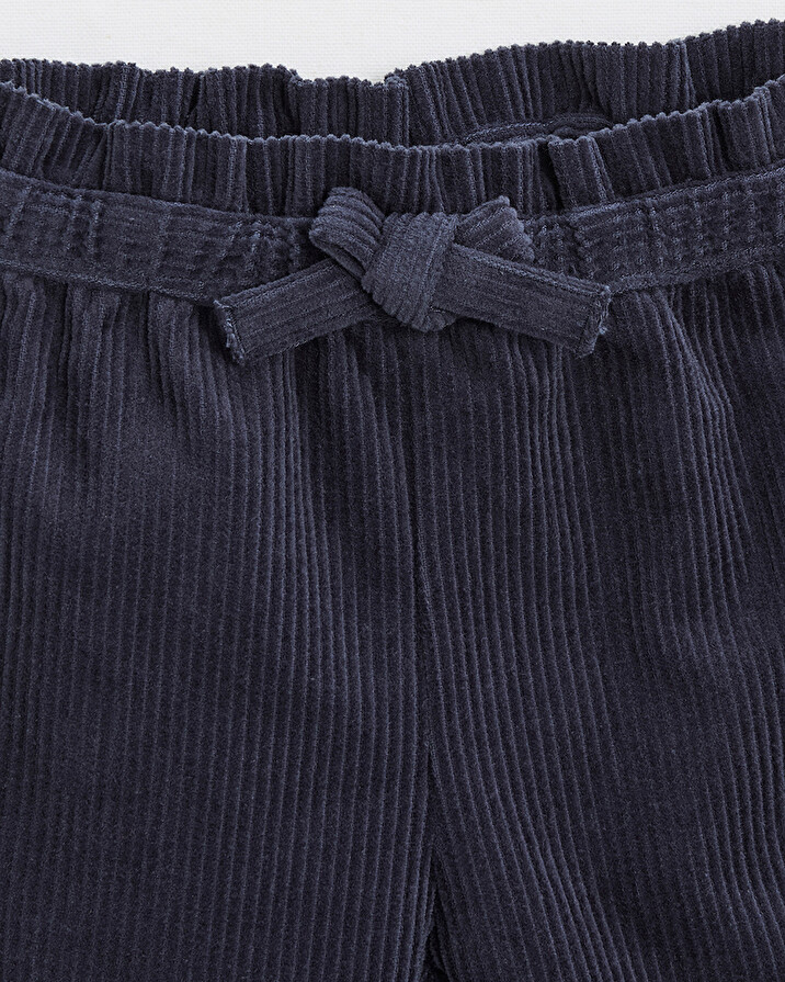 Pantalon en velours Coloris bleu nocturne  Natalys