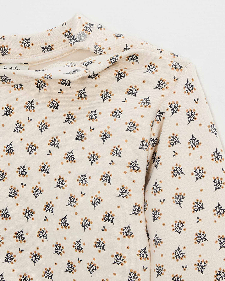 Sweat en molleton imprimé Imprimé boutons d'or Natalys