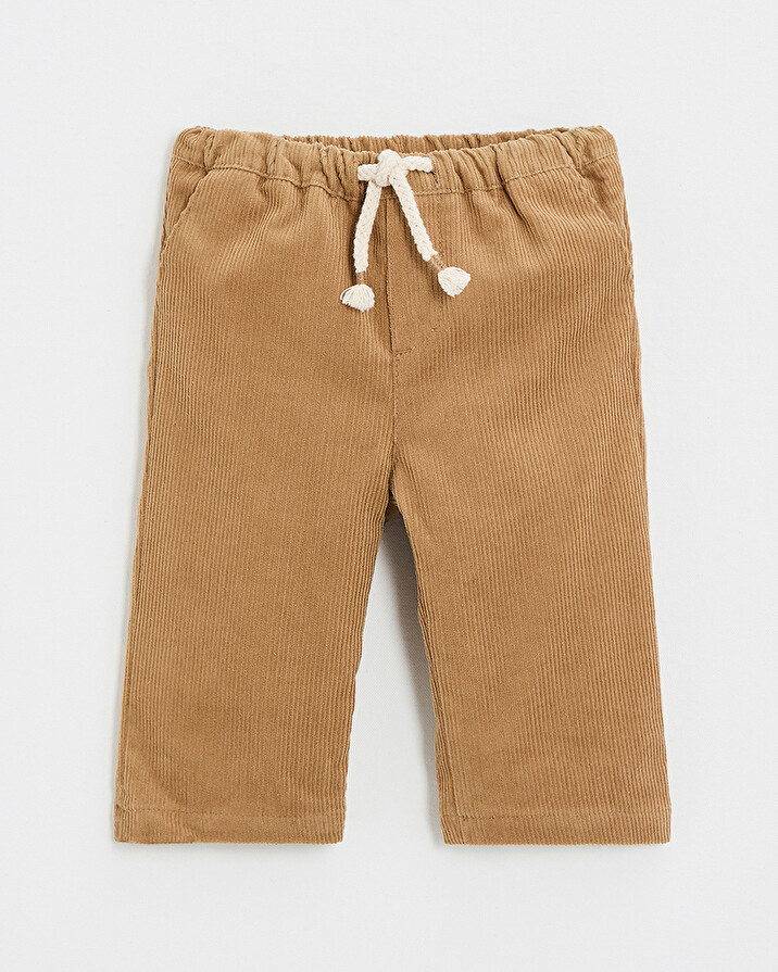 Pantalon en velours c&ocirc;tel&eacute; Coloris caramel  Natalys