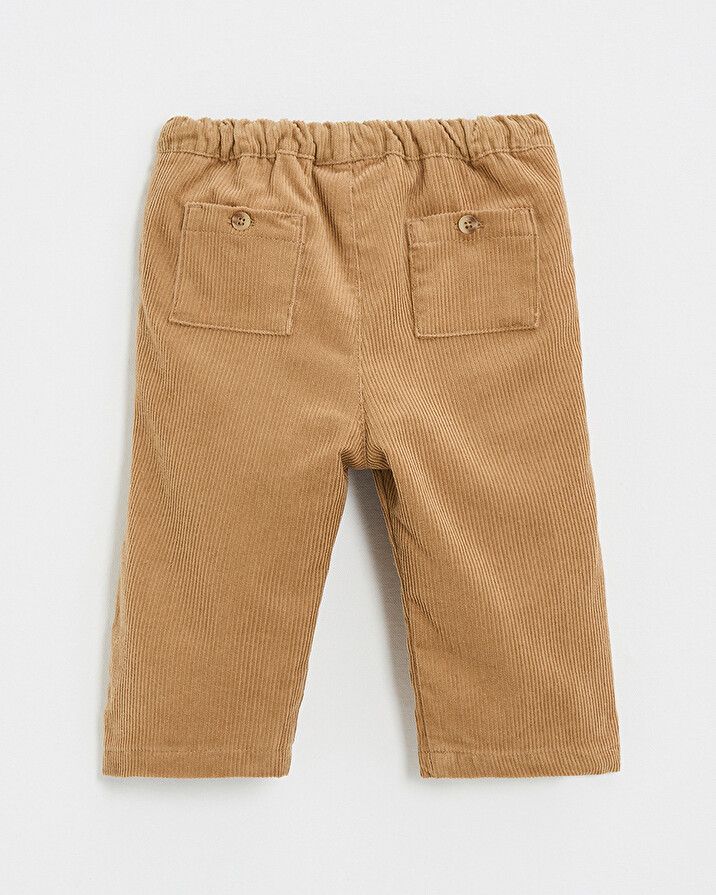 Pantalon en velours c&ocirc;tel&eacute; Coloris caramel  Natalys