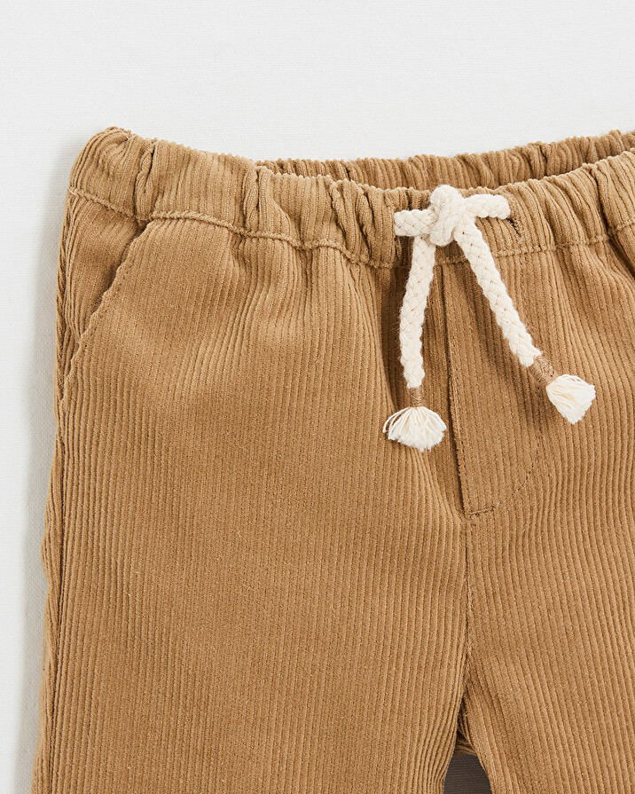Pantalon en velours c&ocirc;tel&eacute; Coloris caramel  Natalys