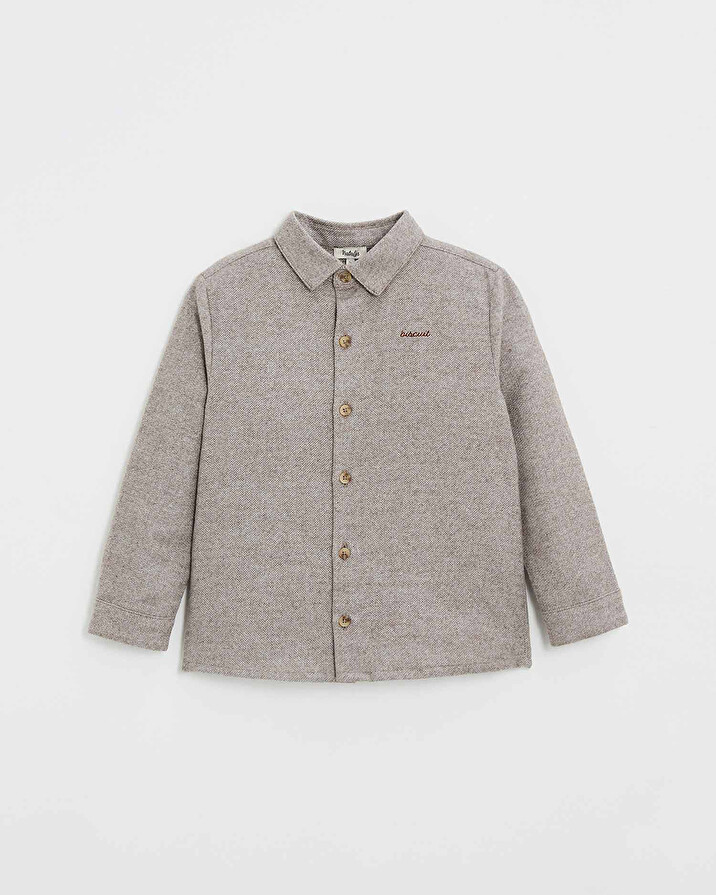 Chemise en flanelle Coloris beige  Natalys