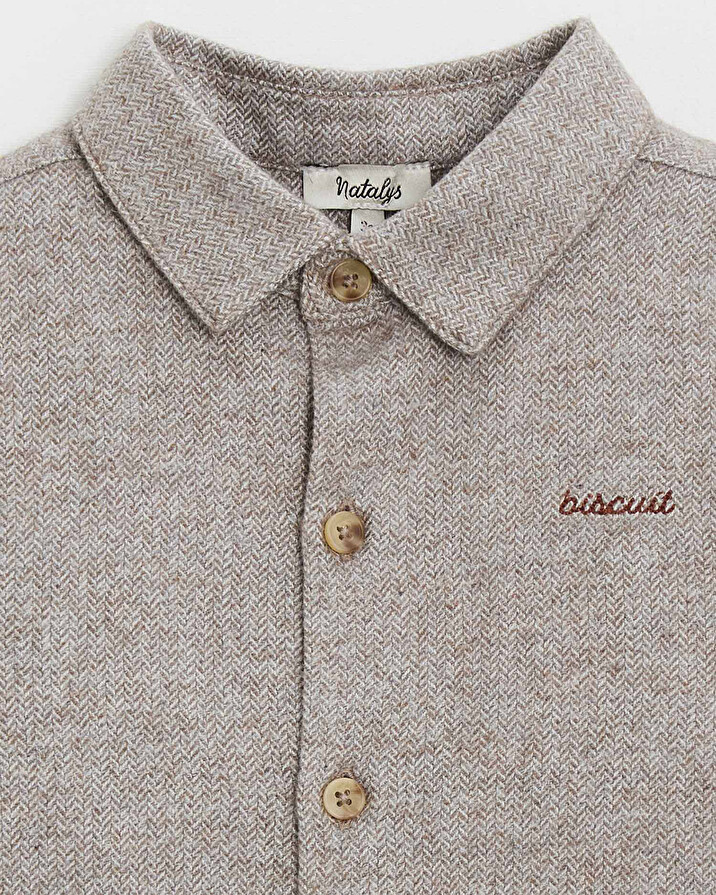 Chemise en flanelle Coloris beige  Natalys