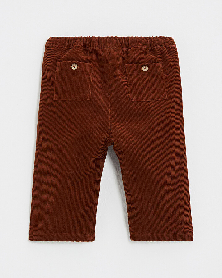 Pantalon en velours c&ocirc;tel&eacute; Coloris brique  Natalys