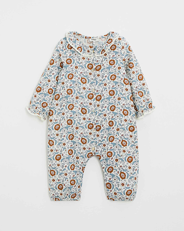 Pyjama une pi&egrave;ce en imprim&eacute; Imprim&eacute; fleurs folk  Natalys