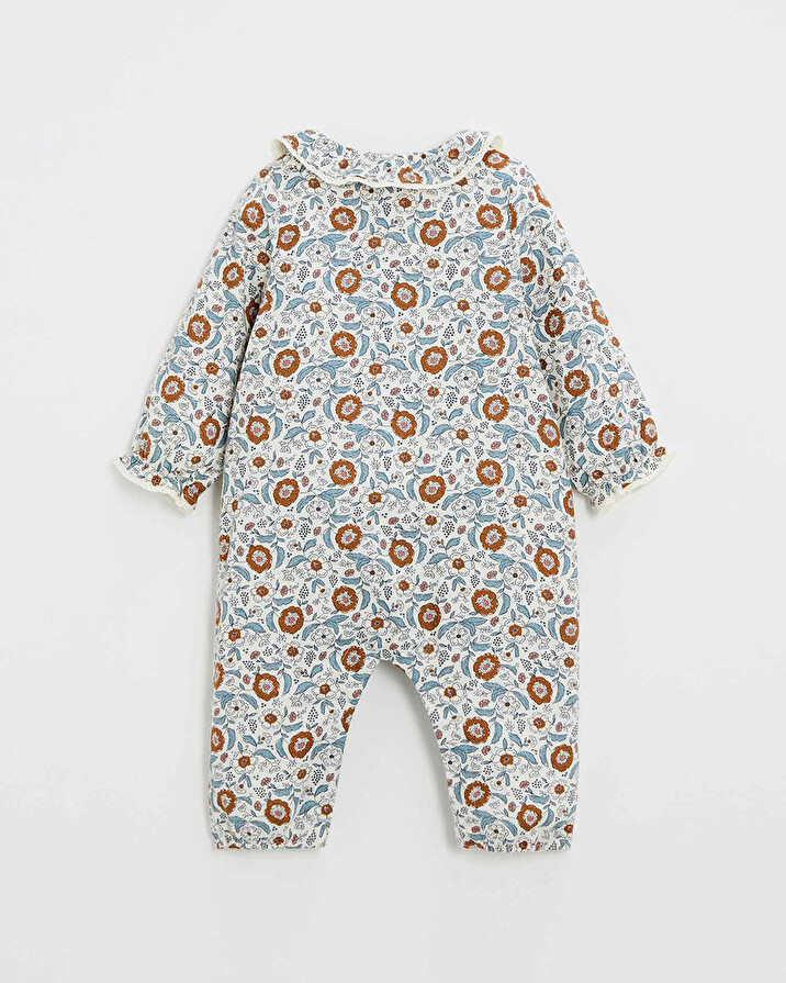 Pyjama une pi&egrave;ce en imprim&eacute; Imprim&eacute; fleurs folk  Natalys