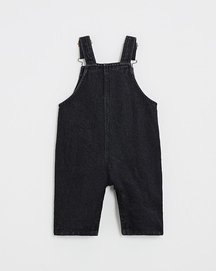 Salopette longue en denim Coloris gris anthracite  Natalys