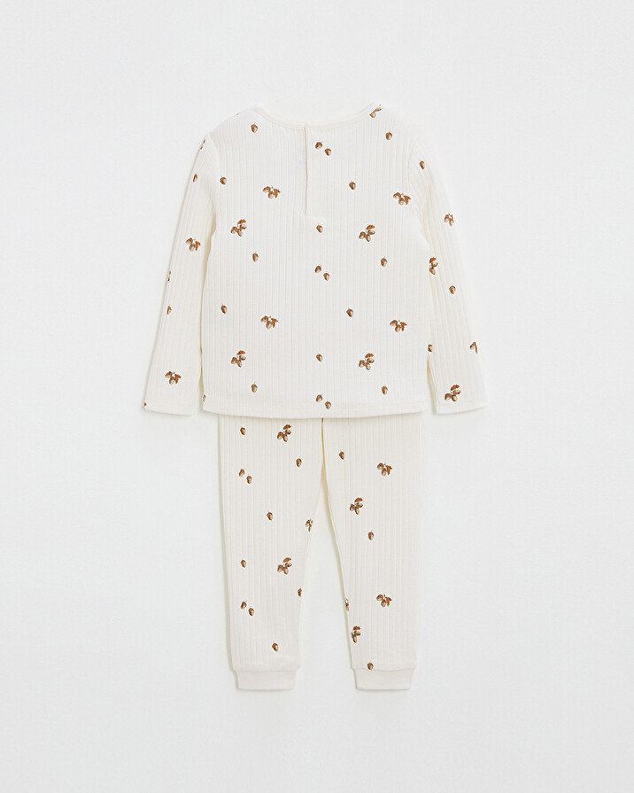 Pyjama en c&ocirc;tes enfant Imprim&eacute; automne  Natalys