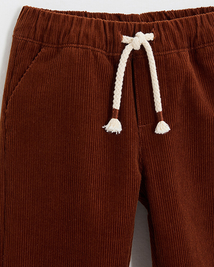 Pantalon en velours côtelé Coloris brique Natalys