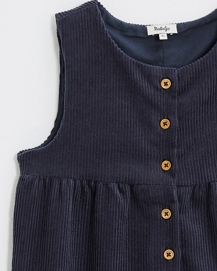 Combinaison en velours Coloris bleu nocturne  Natalys