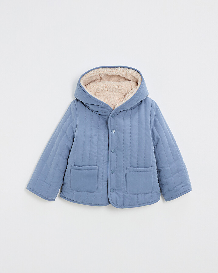 Manteau r&eacute;versible d&eacute;perlant Coloris bleu nocturne  Natalys