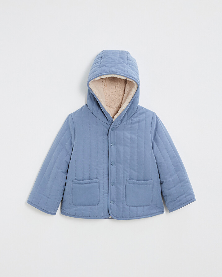 Manteau r&eacute;versible d&eacute;perlant Coloris bleu nocturne  Natalys