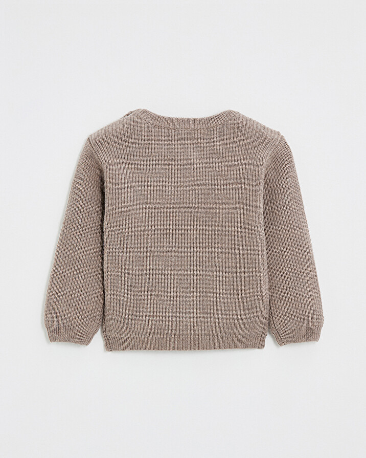 Pull en tricot fantaisie Coloris moka Natalys