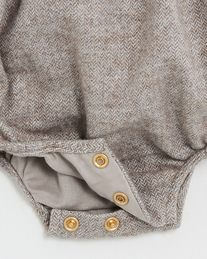 Barboteuse en flanelle Coloris beige  Natalys