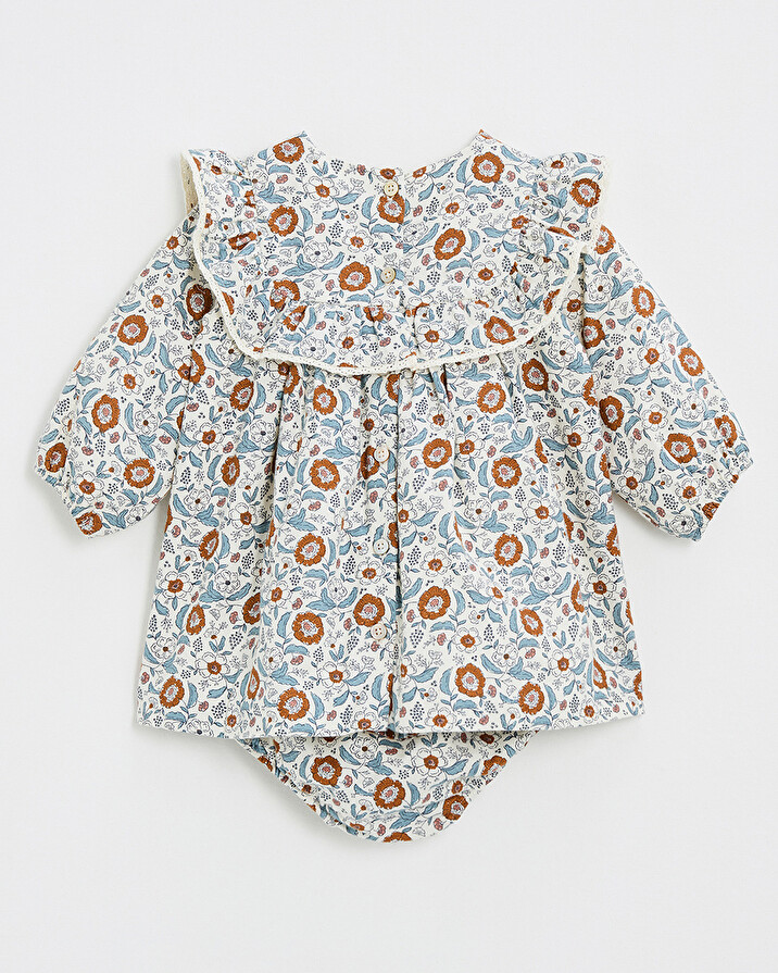 Robe manches longues imprim&eacute; Imprim&eacute; fleurs folk  Natalys