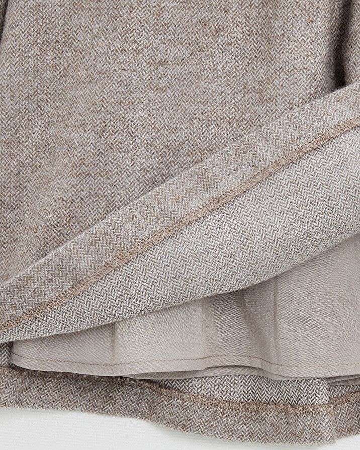 Robe manches longues flanelle Coloris beige  Natalys