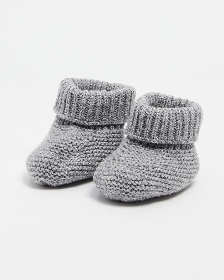 Chaussons en laine mérinos Coloris Gris Natalys
