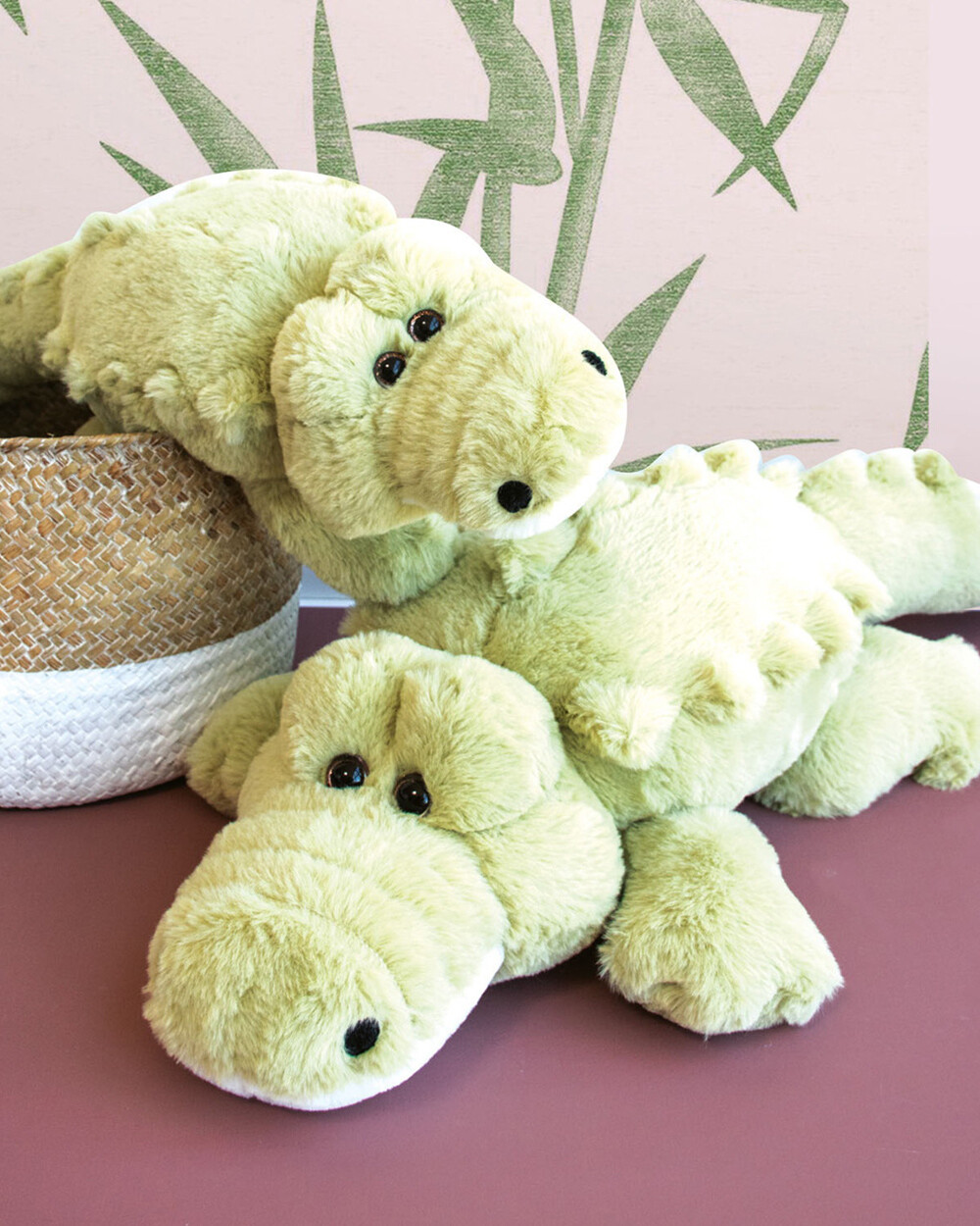 Peluche crocodile 80 cm Coloris vert  Histoire d'Ours