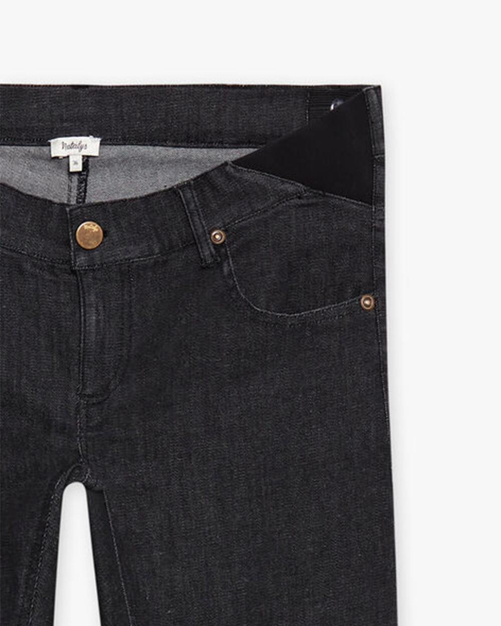 Jean slim de grossesse taille basse Coloris noir  Natalys
