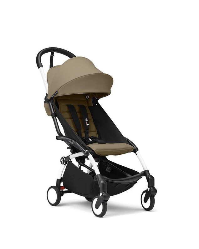 Poussette YOYO³ pack 6+ avec cadre blanc Coloris Toffee