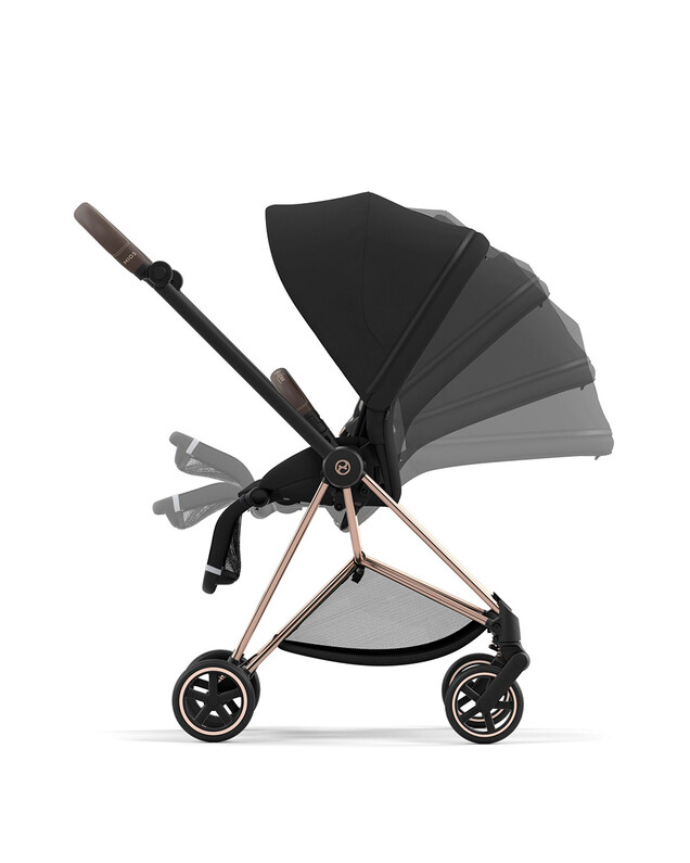 Pack poussette MIOS avec châssis rosegold Coloris deep black Cybex