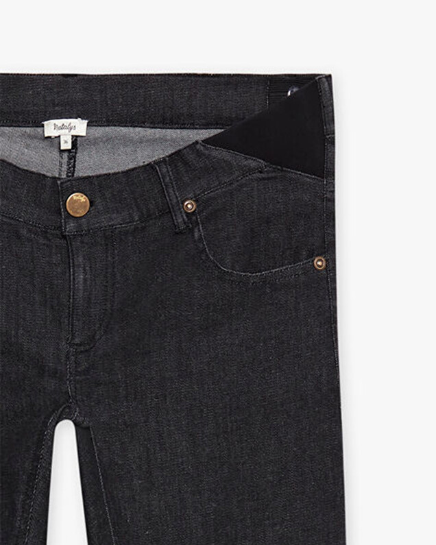 Jean slim de grossesse taille basse Coloris noir Natalys
