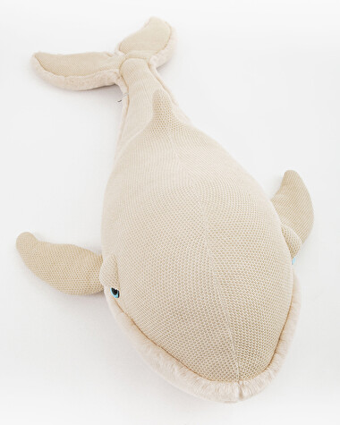 Peluche baleine XXL 140 cm Coloris beige  Bigstuffed
