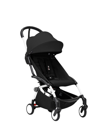 Poussette YOYO&sup3; pack 6+ avec cadre blanc Coloris noir  Stokke