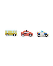 Voitures à friction en bois Lot de 3 Kid's concept