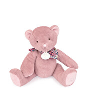 Peluche ours 25 cm Coloris rose  Doudou et Compagnie