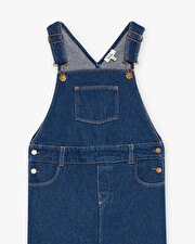 Salopette longue en denim Coloris bleu marine Natalys