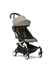 Poussette YOYO³ pack 6+ avec cadre blanc Coloris taupe Stokke