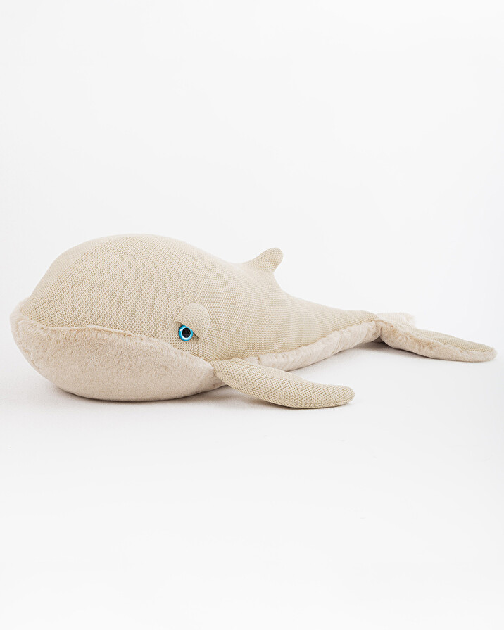 Peluche baleine XXL 140 cm Coloris beige  Bigstuffed
