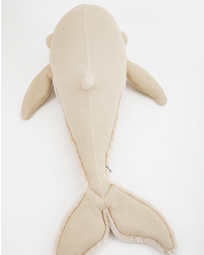 Peluche baleine XXL 140 cm Coloris beige  Bigstuffed