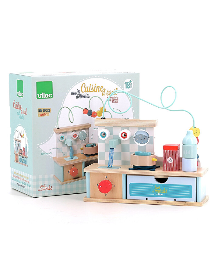 Cuisine d'éveil multi-activités En bois Vilac