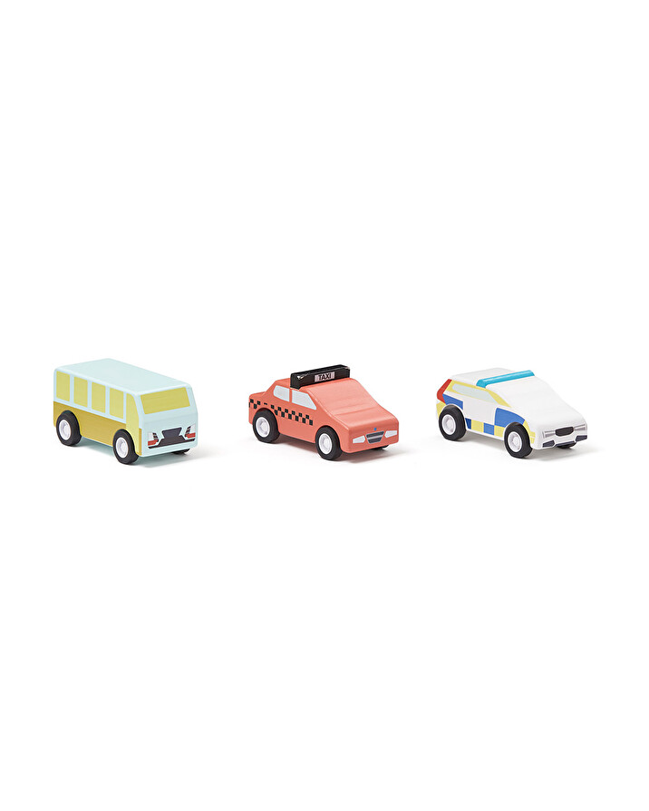Voitures à friction en bois Lot de 3 Kid's concept
