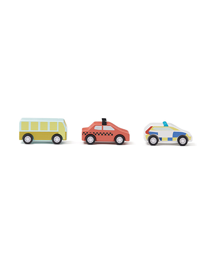 Voitures à friction en bois Lot de 3 Kid's concept