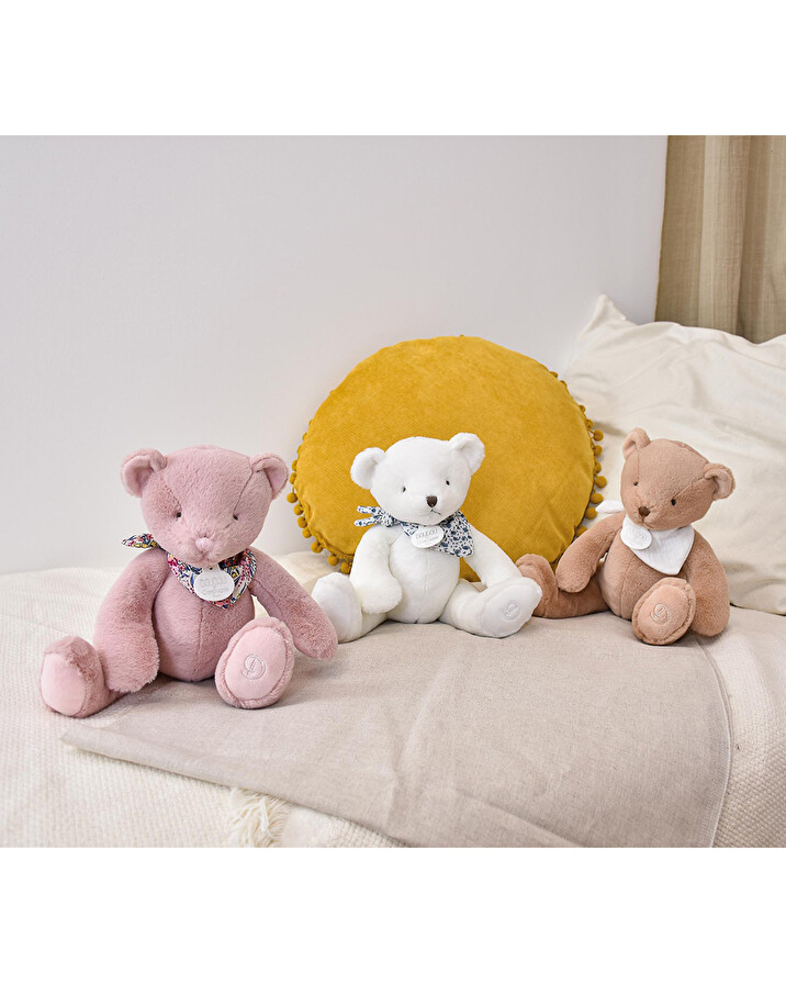 Peluche ours 25 cm Coloris rose  Doudou et Compagnie
