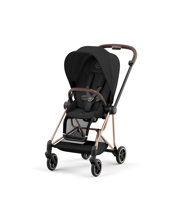 Poussette Mios avec ch&acirc;ssis rosegold Coloris deep black  Cybex